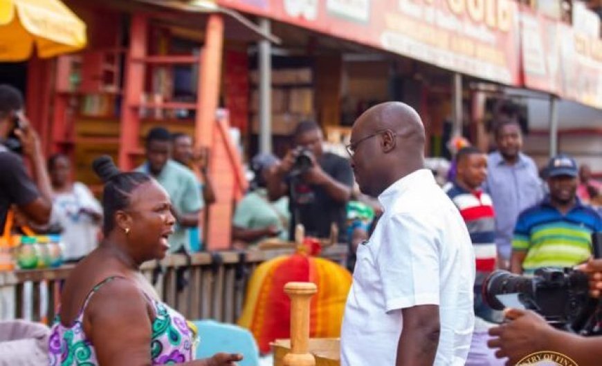 Finance Minister, Ato Forson, Engages Traders At Makola.