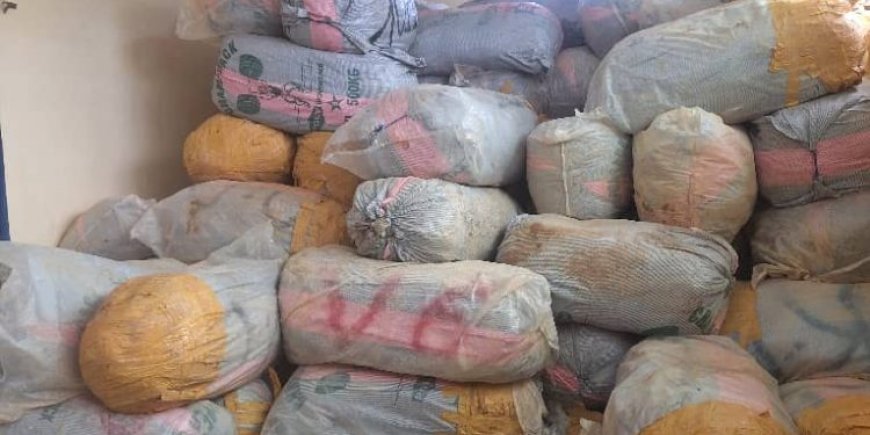 Police Intercept Trucks Loaded With Sacks Of Indian Hemp