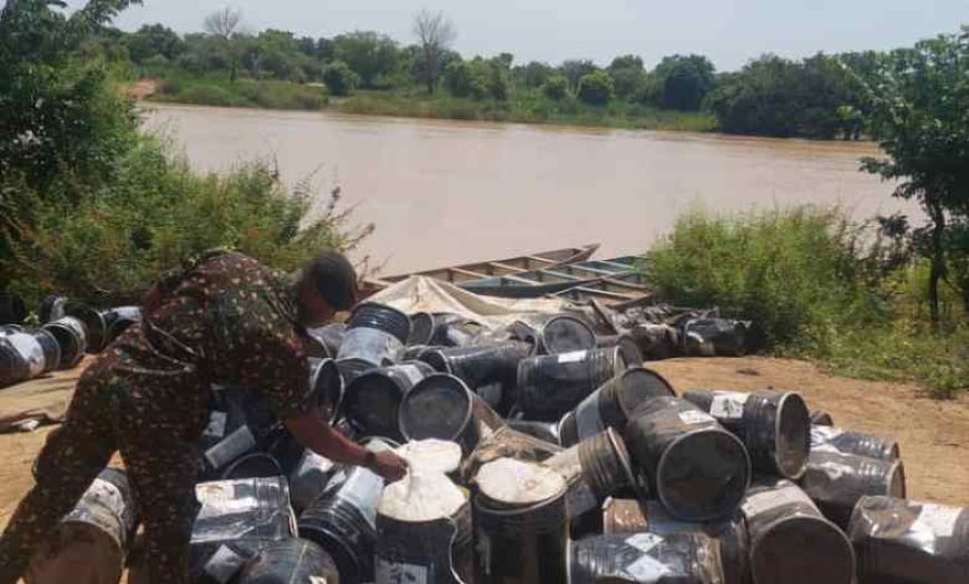 250 Drums Of Sodium Cyanide Seized Along Black Volta River