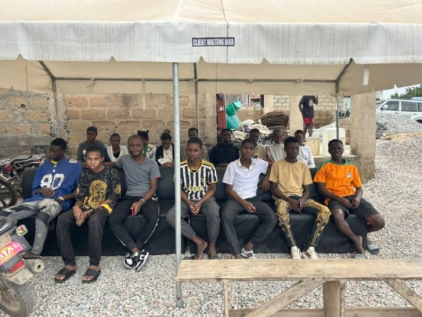 Police Rescue 16 Scam Victims At Peace Town, Amanfro
