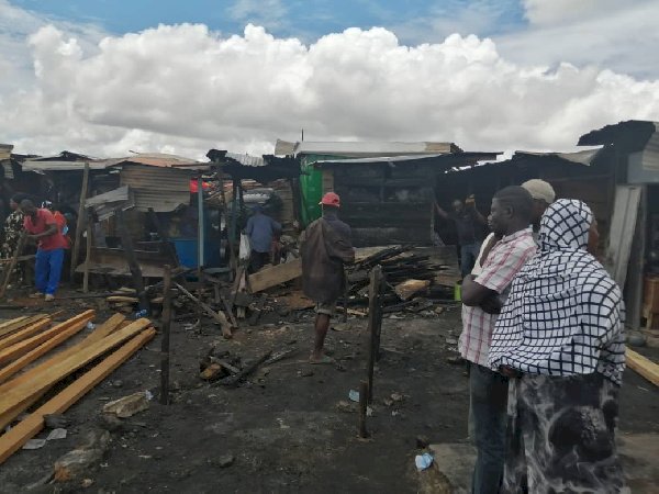 54 shops burnt down at Kumasi Central Market