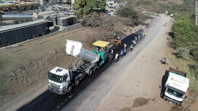 South African company uses plastic milk bottles to make quality roads