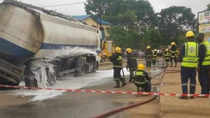 Another petrol tanker falls in Onitsha, residents flee