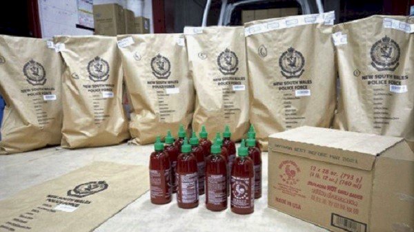 Australia police find 400kg of drugs in hot sauce bottles