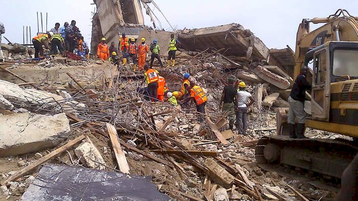 Many trapped as two-storey building collapses in Lagos