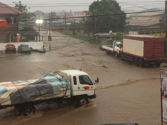 Parts of Accra submerged after hours of rain