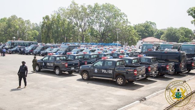 Akufo-Addo Presents 100 Vehicles To Police Service