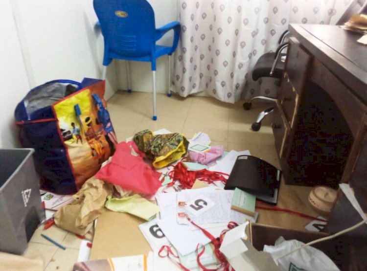 When thieves broke into EC office in Winneba