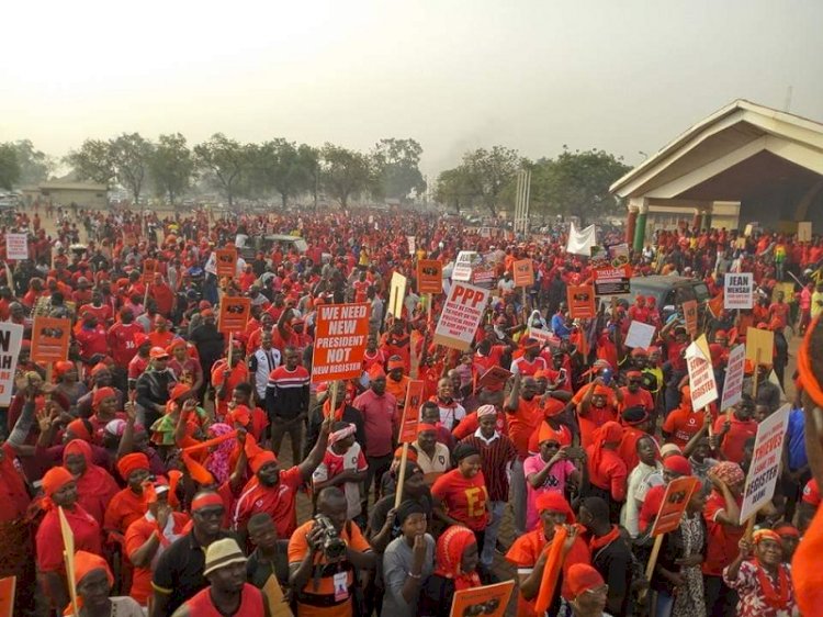 Tamale: Thousands demonstrate over new voters register