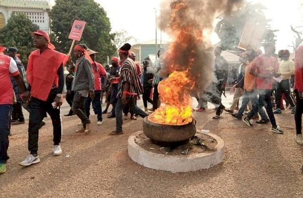 NDC Boys Burn Tyres Over Voters’ Register