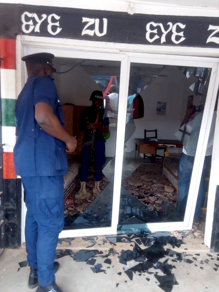 Somanya: Armed Police storm NDC office as irate youth rampage