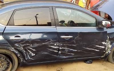 GIS Boss Convoy In Crash At Suhum; Abandons Injured Passengers