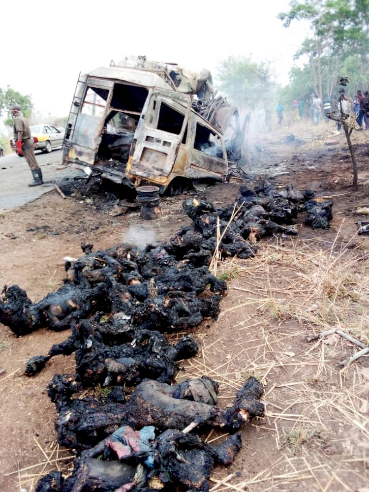 28 persons burnt beyond recognition after road crash on Kintampo Highway