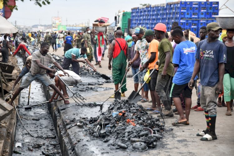 Local Government Ministry cleans up Agbogbloshie Market after disinfection exercise