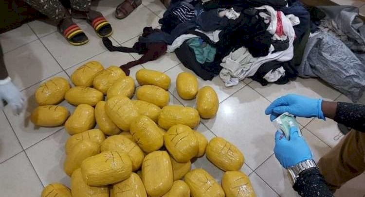 Security Intercepts Smuggled marijuana