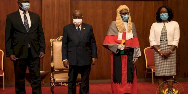 Akufo-Addo swears in Supreme Court Justices Honyenuga and Tanko Amadu