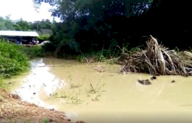 Buildings submerged in water as parts of Nkroful get flooded