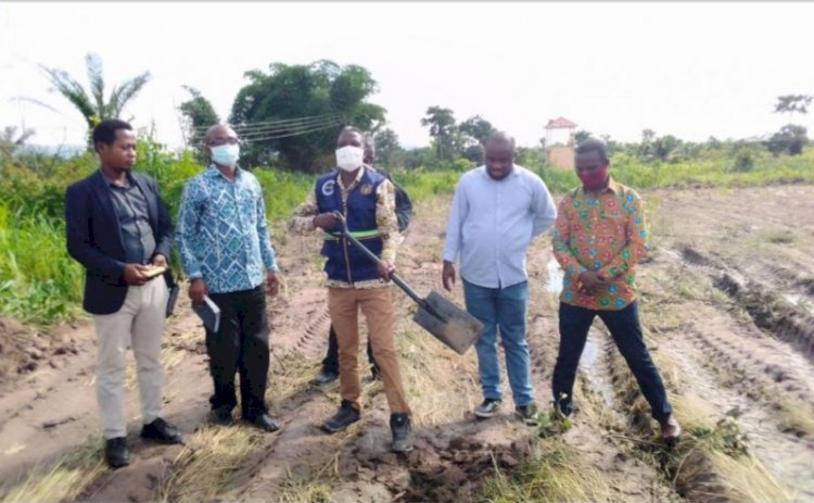 Hohoe MCE cuts sod for construction of rice processing factory