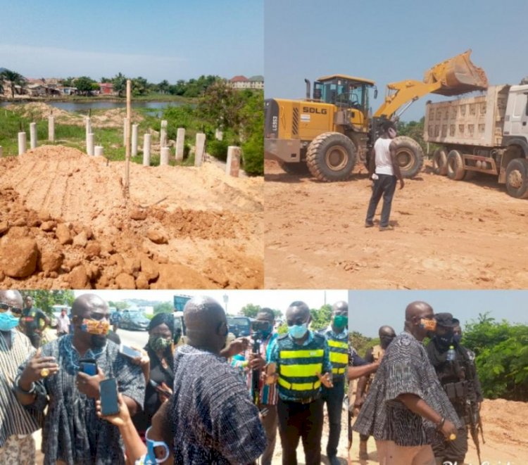 Illegal development on Densu River Course Stopped by GHA