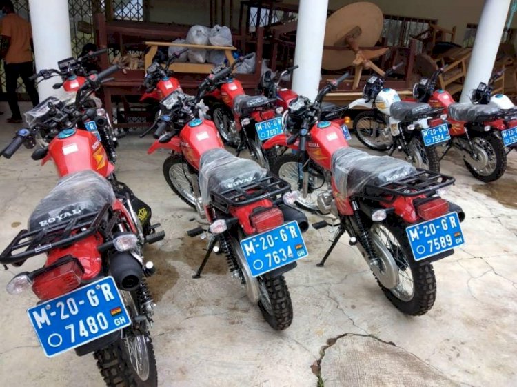 NPP Chairman presents motorbikes to facilitate party activities