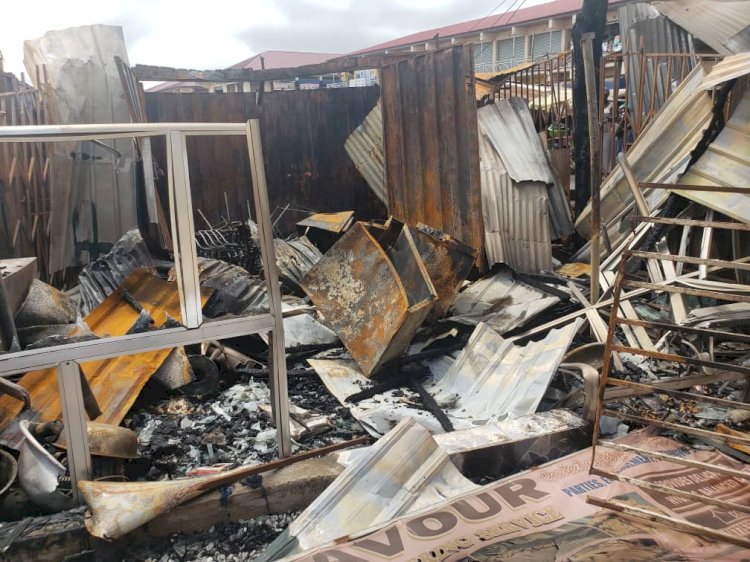 Fire Destroys Properties At Dome Market