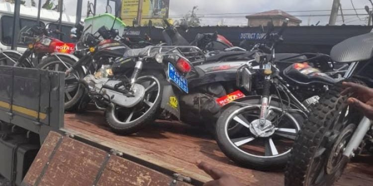 Police Impound 60 Motorbikes For Flouting Various Traffic Offences