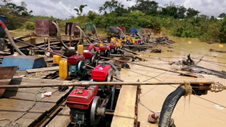 Taskforce Seize Machines Used For Illegal Mining On Offin River