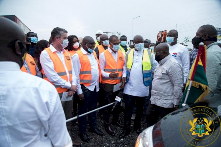 President Akufo Addo Cuts Sod For First Phase Of Tema Aflao Road Project