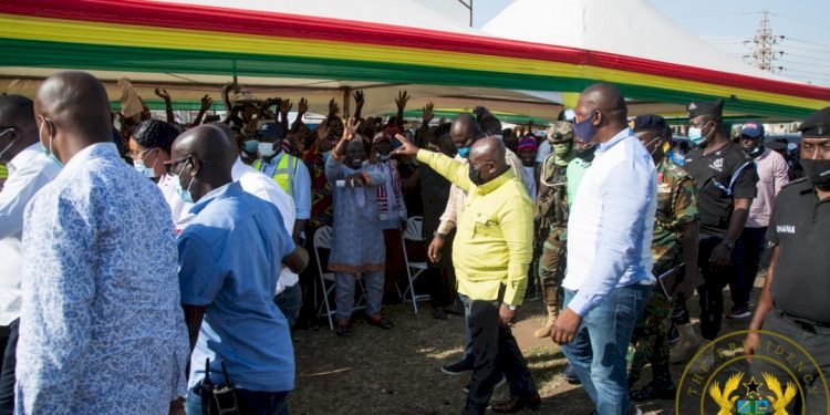 Akufo Addo Cuts Sod For Commencement Of Ashaiman-Akosombo Road Project