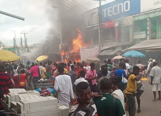 E/R: Fire Guts At Least Three Shops In Koforidua