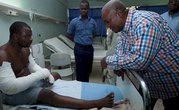 John Mahama Visit Victims At Techiman South Today