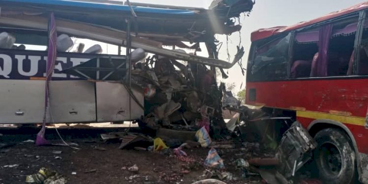 17 Dead, 44 Injured In Crash Involving 2 Buses On Buipe-Tamale Road