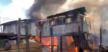 Fire Guts Timber Market In Accra