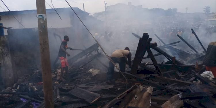 C/R: Elmina Fish Market Fire Injures One And Leaves Property Destroyed