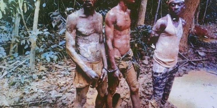 Takoradi: 3 Illegal Miners Jailed 15 Years Each, Fined GHS 240,000
