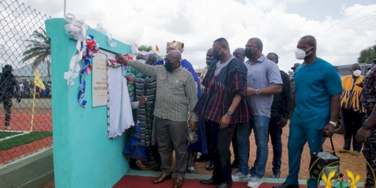 President Akufo-Addo Commissions Water Project, Astroturf In Salaga