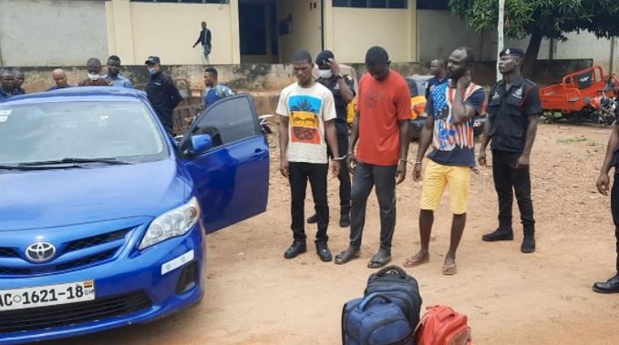 Suspects In Police Grips Identified As Mamfe Akwapem Shop Robbers