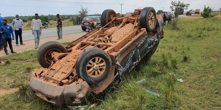 MP For South Dayi, Rockson Dafeamekpor Involved In Car Crash On Aveyime Road