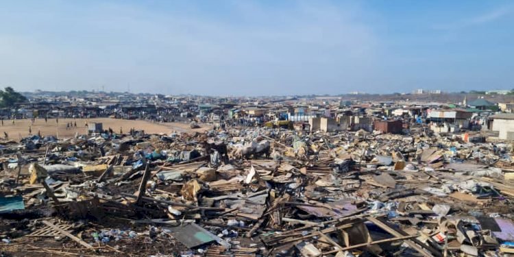 Persons Without Face Masks, Others Made To Clean Site For Ablekuma District Hospital