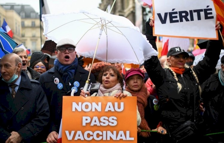 Anti-Vaccine Protesters Rally In France, Germany, Austria, Italy