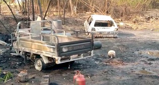 Fire Outbreak Near BOST Accra Plains Depot Destroy Vehicles