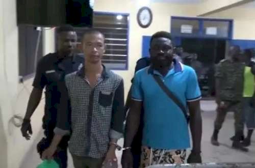 Nzema East: Four Chinese Illegal Miners Arrested With Ghanaian Accomplice