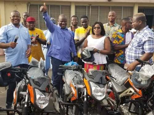 Damongo MP Donates 10 Motorbikes To West Gonja Municipal Health Directorate