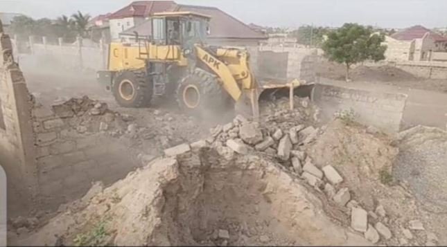 Demolition Hits Gomoa East district, Over 10 Buildings Pulled Down