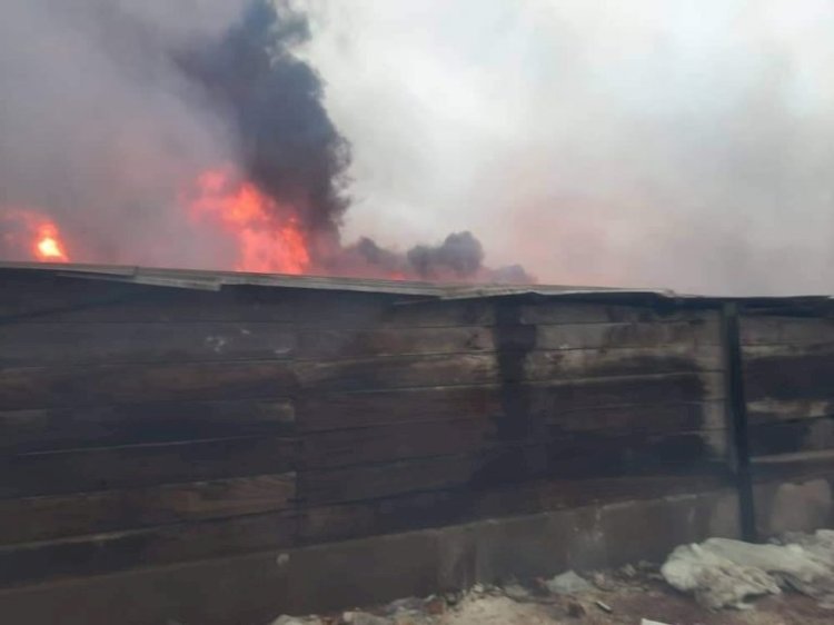 Fire Sweeps Through Tema Timber Market