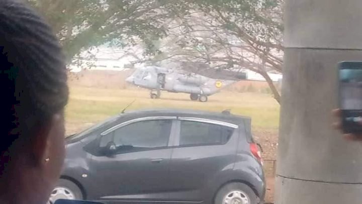 GAF Helicopter Makes Emergency Landing On School Field In Accra