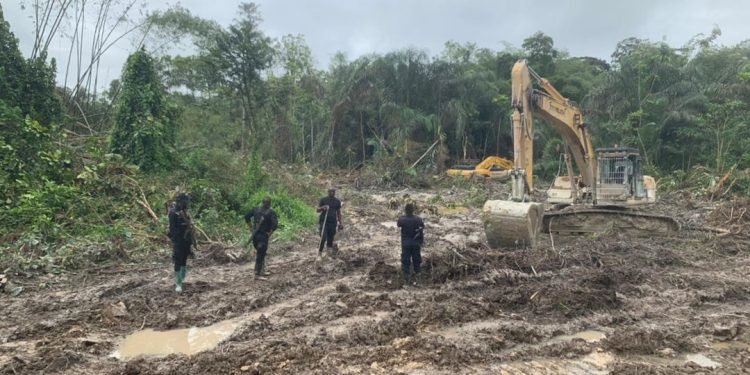 Police Recover Missing Excavator At Ellembelle, DCE Arrested For Obstruction