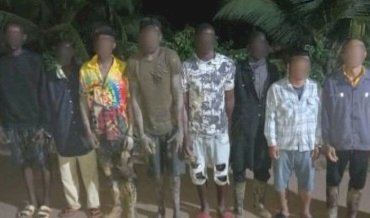 Nine Persons Arrested, Excavators And Weapons Retrieved