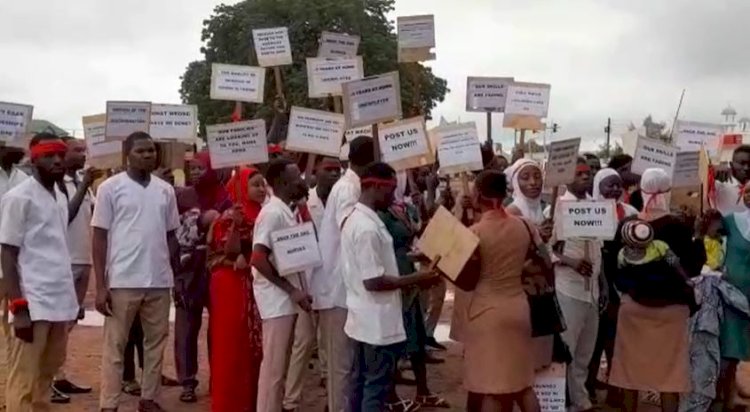 Jobless Nurses Protest Over Failure Of Government To Post Them