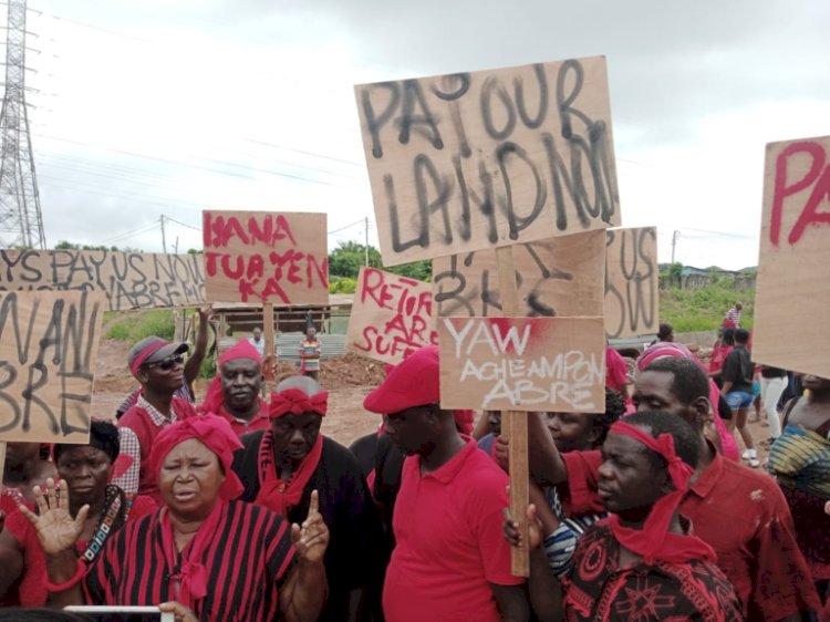 Residents Displaced By Tema-Mpakadan Railway Project Protest, Demand Compensation